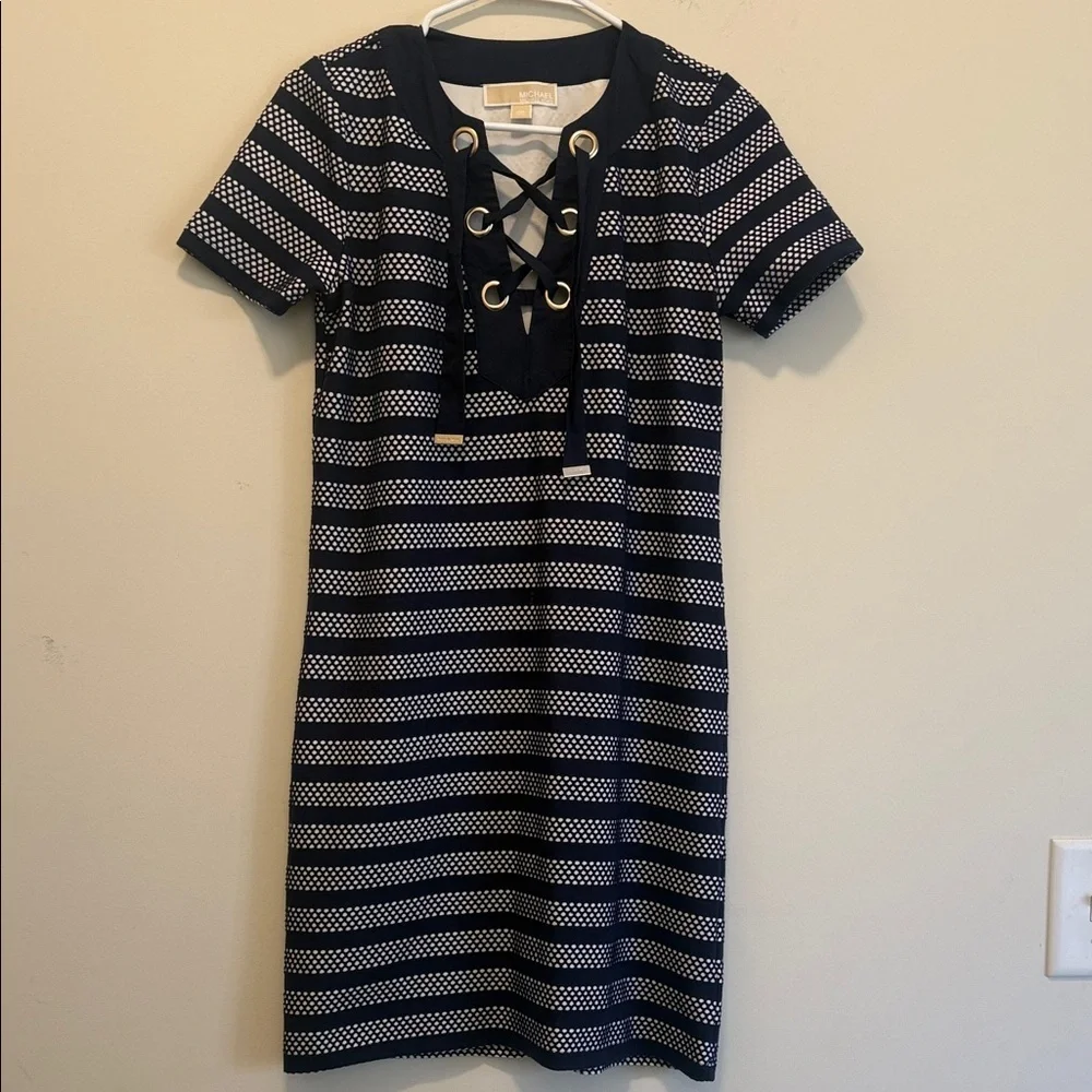 Michael Kors Navy and White Dress